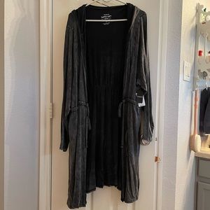 Torrid knit hooded jacket. New with tags Size 5 black mineral washed.